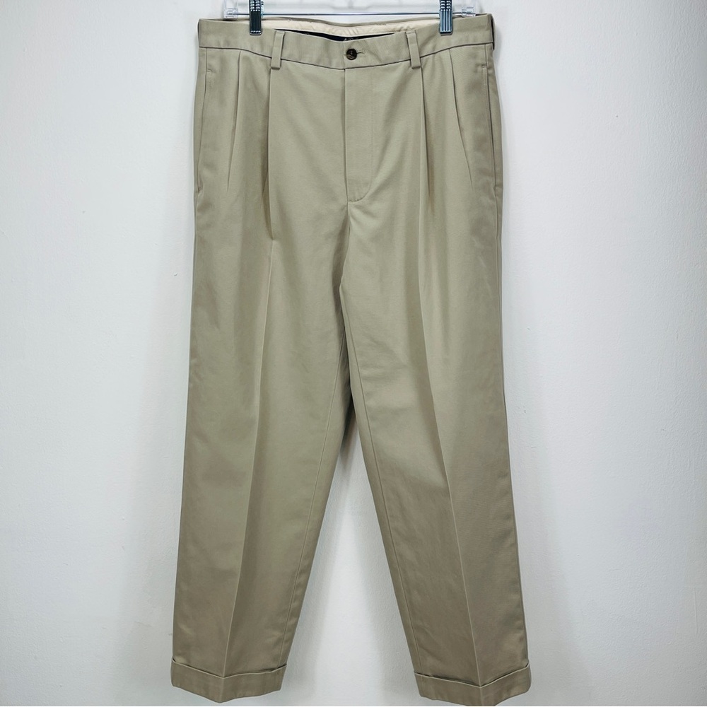 Brooks Brothers Elliot Advantage Chinos Mens 33x29 (33x28.5) Khaki Pants Cotton